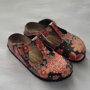 Papillio Women's Floral Slippers - Brown and Orange